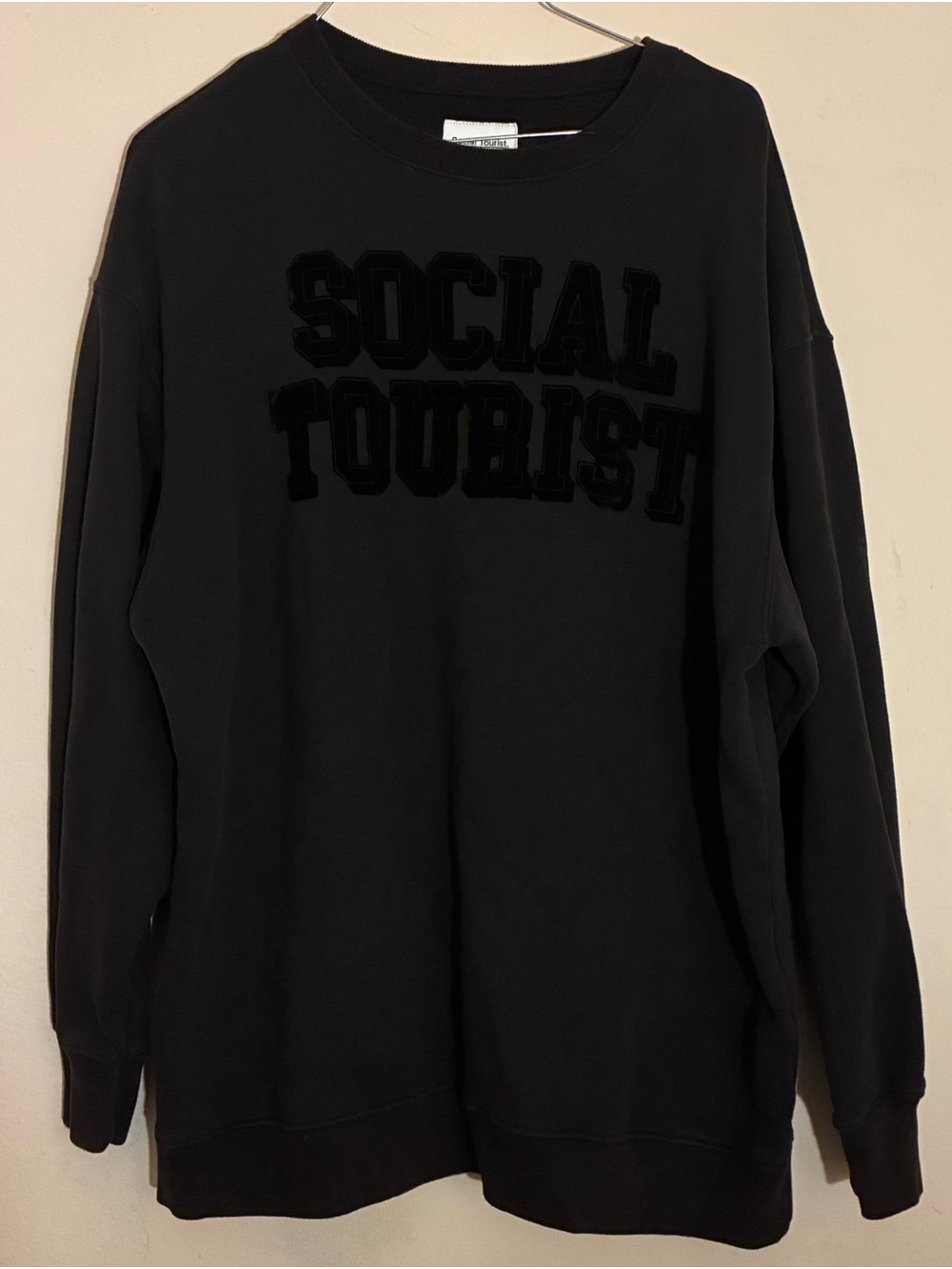 Social Tourist Black Crew & Scoop Neck Sweatshirt
